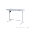 USB Ufficio di ricarica Black Glass Standing Electric Desk